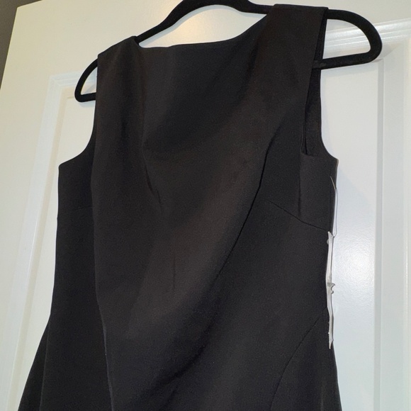 SALE Lauren Ralph Lauren Ponte Sheath Dress Black Silver Zipper sz 10 NWT - Picture 2 of 7